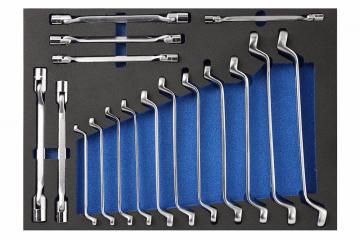 Double Ring Wrench & Double Flexible Socket Wrench Kit 