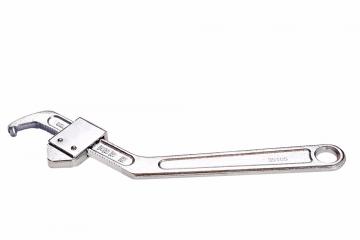 ADJUSTABLE HOOK WRENCH WITH ROUND NOSE